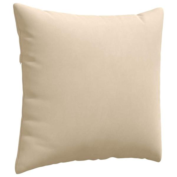 Sofakissen 2 stk. Stoff Creme 50 x 50 cm