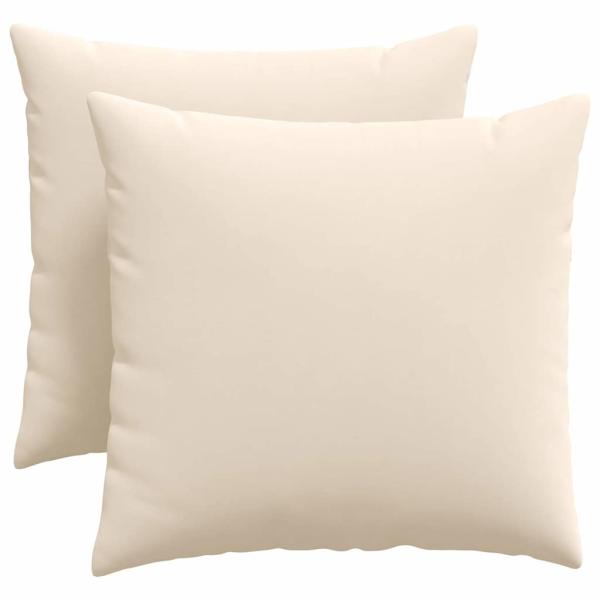 Sofakissen 2 stk. Stoff Beige 50 x 50 cm