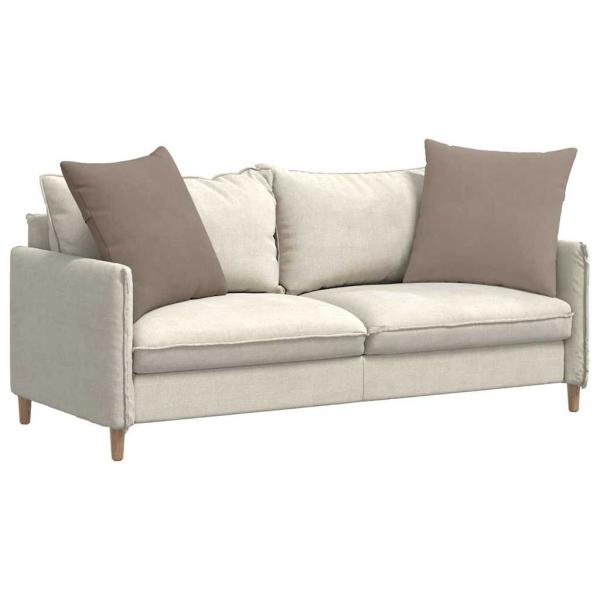 Sofakissen 2 stk. Stoff Taupe 60 x 60 cm