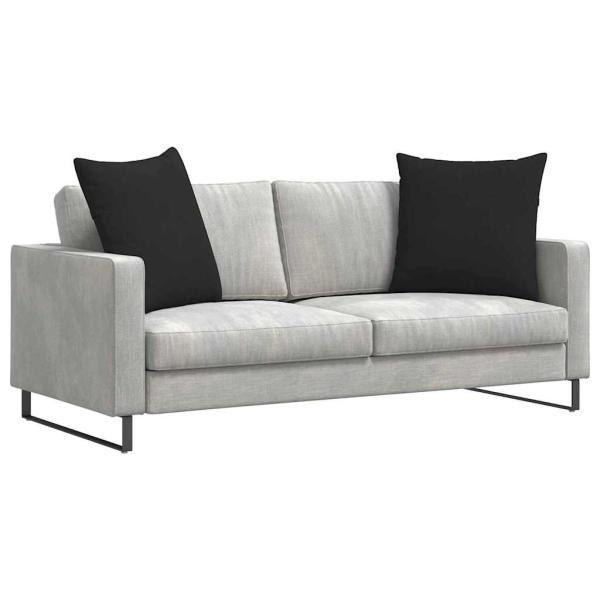 Sofakissen 2 stk. Stoff Schwarz 60 x 60 cm