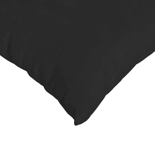 Sofakissen 2 Stück Schwarz 80 x 80 cm Stoff