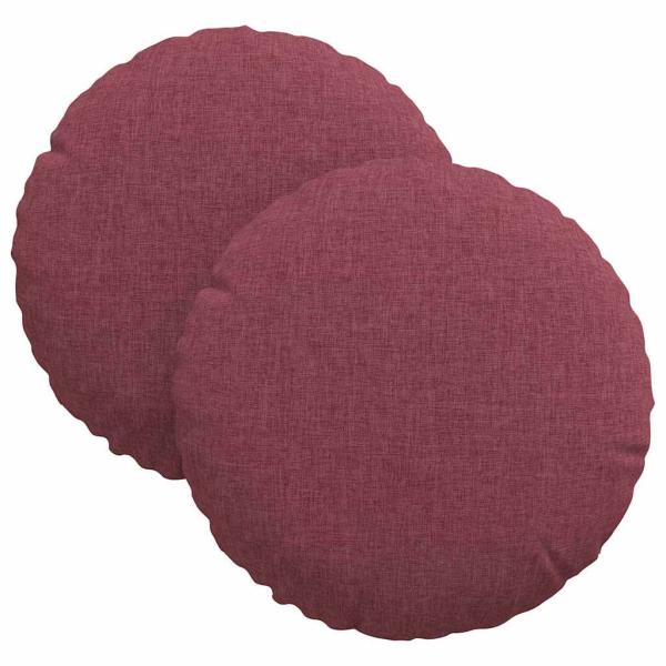 Sitzkissen 2 stk. Stoff Weinrot Durchmesser 30 x 13 cm