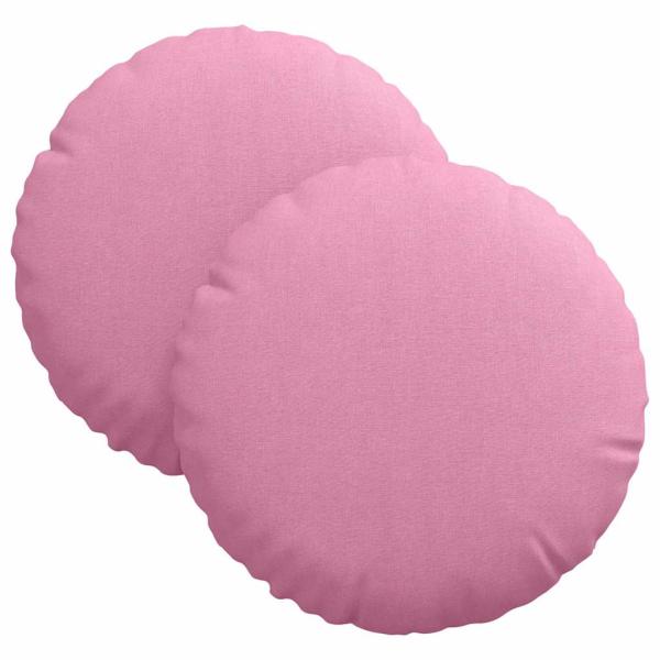 Sitzkissen 2 stk. Stoff Rosa Ø30 x 13 cm