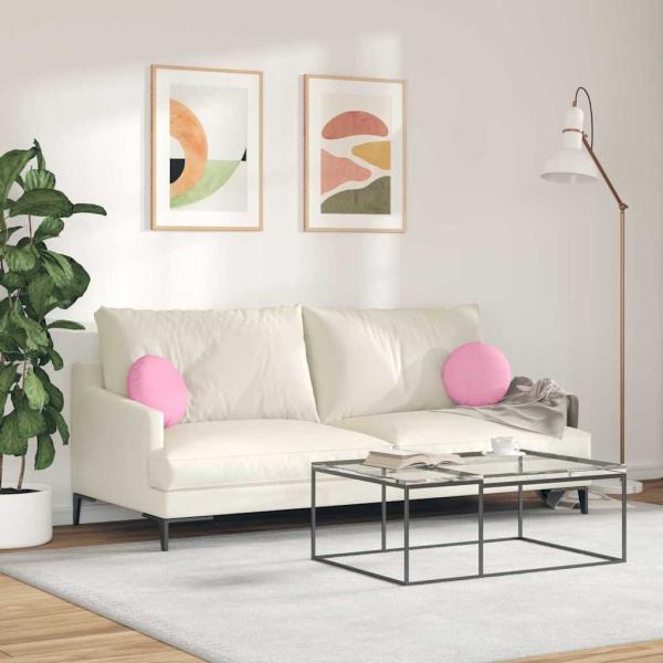 Sitzkissen 2 stk. Stoff Rosa Ø30 x 13 cm