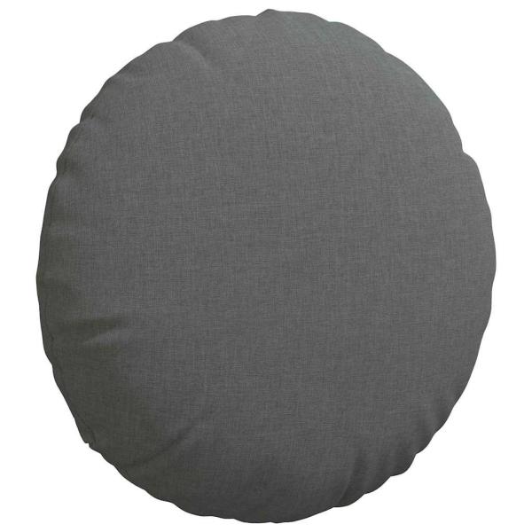 Sitzkissen 2 Stk. Stoff Dunkelgrau Ø40 x 13 cm