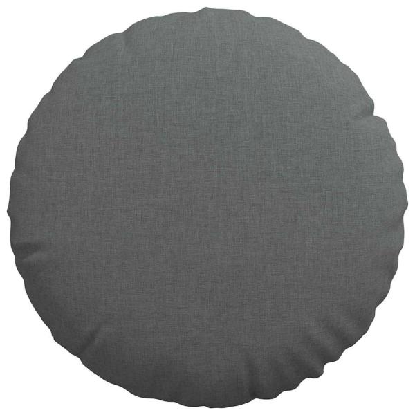 Sitzkissen 2 Stk. Stoff Dunkelgrau Ø40 x 13 cm