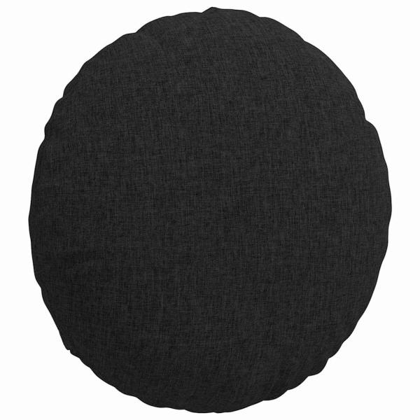 Sitzkissen 2 stk. Stoff Schwarz Ø40 x 13 cm