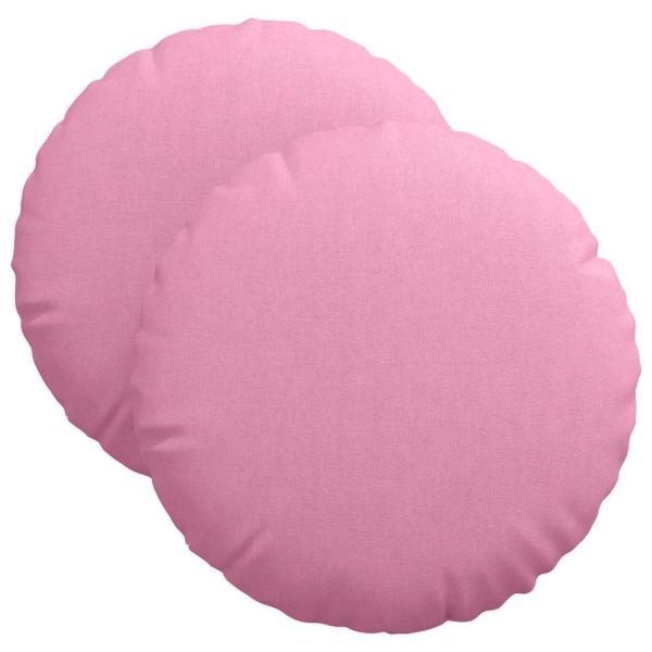 Sitzkissen 2 stk. Stoff Rosa Ø40 x 13 cm