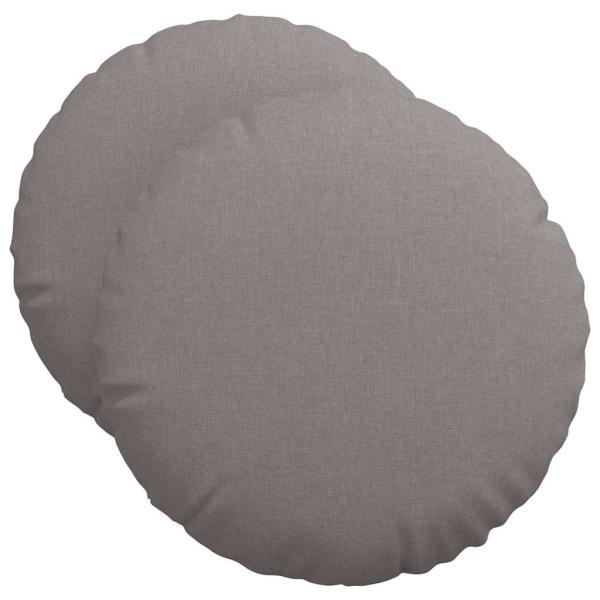 Sitzkissen 2 stk. Stoff Taupe Ø50 x 19 cm