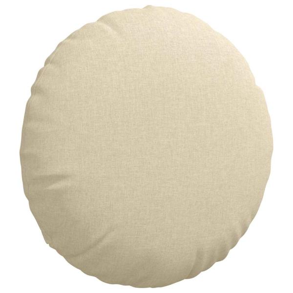 Sitzkissen 2 stk. Stoff Creme Ø50 x 19 cm