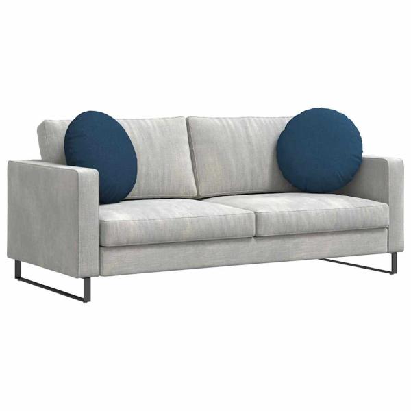 Sitzkissen 2 stk. Stoff Blau Ø50 x 19 cm
