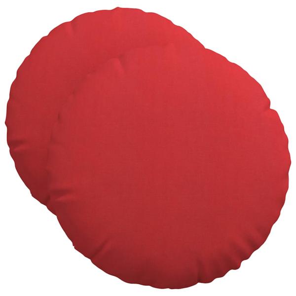 Sitzkissen 2 Stk. Stoff Rot Ø50 x 19 cm