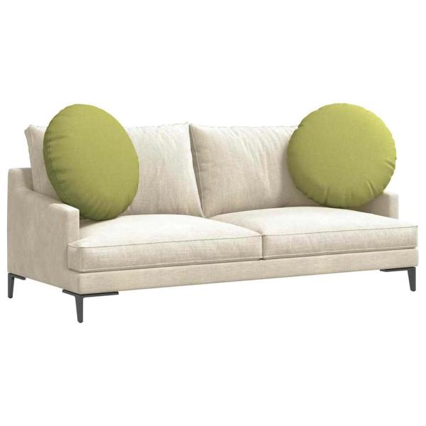 Sitzkissen 2 stk. Stoff Hellgrün Ø60 x 21 cm