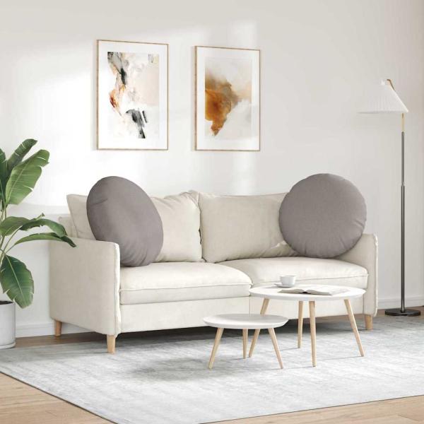 Sitzkissen 2 stk. Stoff Taupe Ø80 x 29 cm