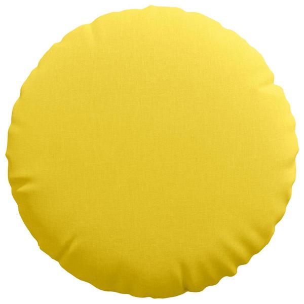 Sitzkissen 2 Stk. Stoff Helles Gelb Ø80 x 29 cm