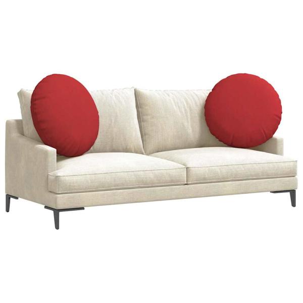 Sitzkissen 2 stk. Stoff Rot Ø80 x 29 cm