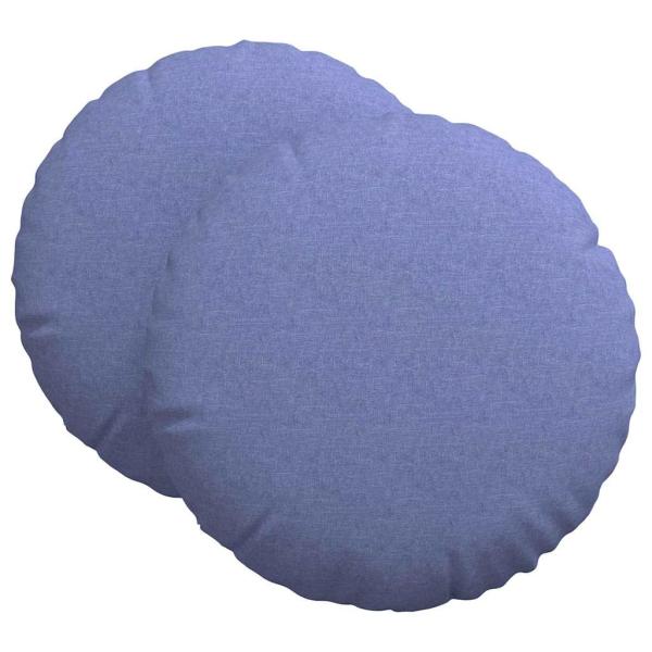 Sitzkissen 2 stk. Stoff Jeans blau Ø80 x 29 cm