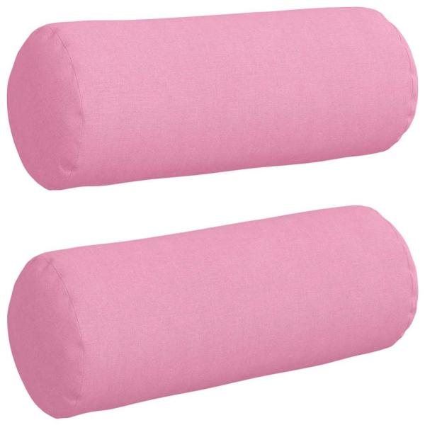 Bolsterkissen 2 stk. Stoff Rosa Ø 15 x 40 cm