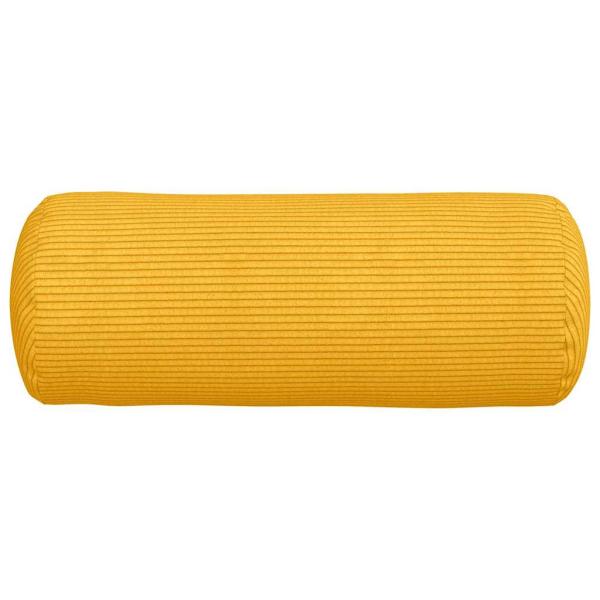 Bolsterkissen 2 Stück Helles Gelb Ø 15 x 40 cm Cordstoff
