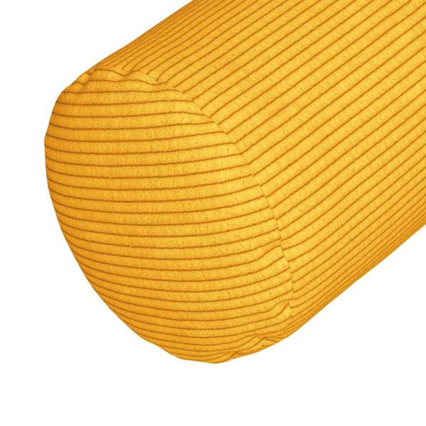 Bolsterkissen 2 Stück Helles Gelb Ø 15 x 40 cm Cordstoff