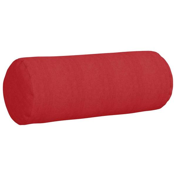 Bolsterkissen 2 stk. Stoff Rot Ø 25 x 70 cm