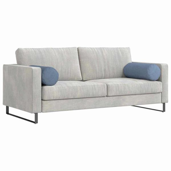 Bolsterkissen 2 Stück Blau Ø 25 x 70 cm Cordstoff