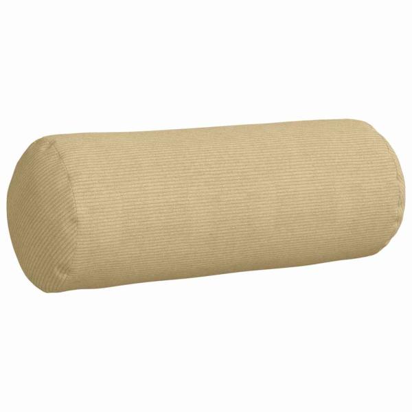 Bolsterkissen 2 Stück Grau-Grün Ø 25 x 70 cm Cordstoff