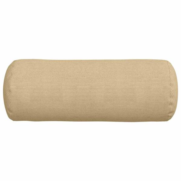 Bolsterkissen 2 Stück Grau-Grün Ø 25 x 70 cm Cordstoff