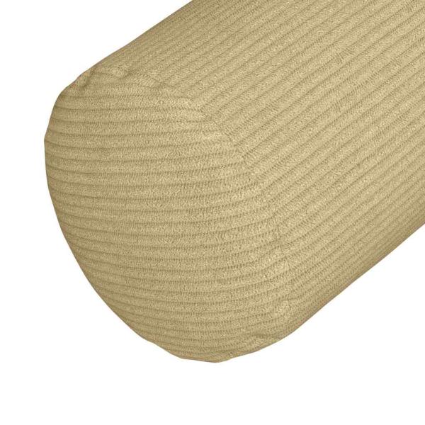 Bolsterkissen 2 Stück Grau-Grün Ø 25 x 70 cm Cordstoff