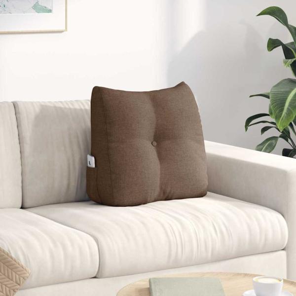 ARDEBO.de - Rücken Kissen Braun 45 x 24 x 50 cm Stoff