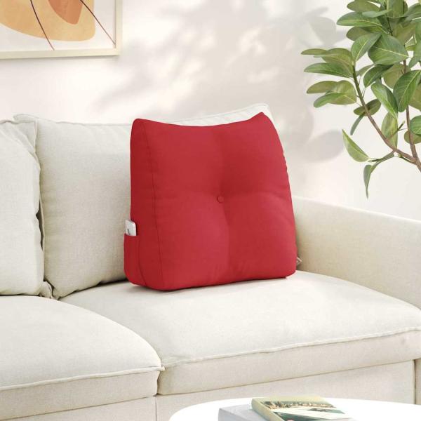 ARDEBO.de - Rücken Kissen Rot 45 x 24 x 50 cm Stoff