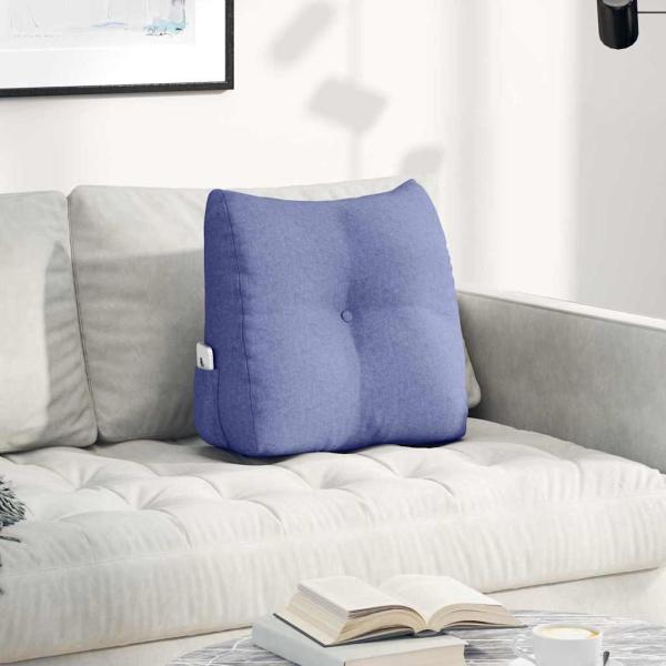 ARDEBO.de - Rücken Kissen Jeans blau 45 x 24 x 50 cm Stoff
