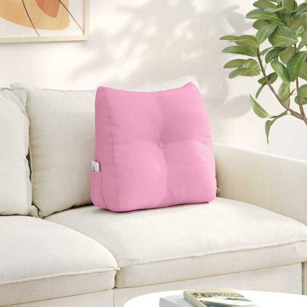 ARDEBO.de - Rücken Kissen Rosa 45 x 24 x 50 cm Stoff