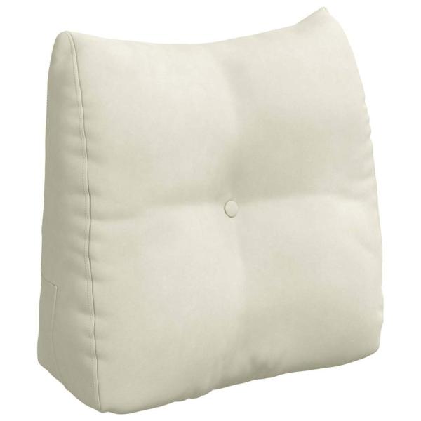 Rücken Kissen Creme 45 x 24 x 50 cm Samt
