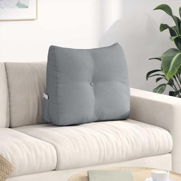 ARDEBO.de - Rücken Kissen Hellgrau 60 x 24 x 50 cm Stoff