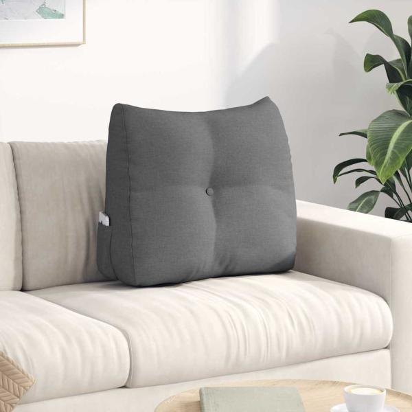 ARDEBO.de - Rücken Kissen Dunkelgrau 60 x 24 x 50 cm Stoff