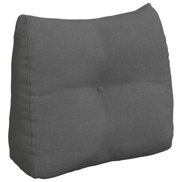 Rücken Kissen Dunkelgrau 60 x 24 x 50 cm Stoff