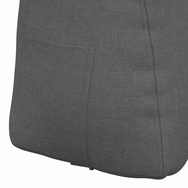 Rücken Kissen Dunkelgrau 60 x 24 x 50 cm Stoff