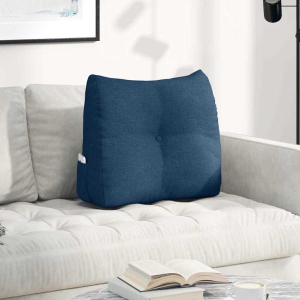ARDEBO.de - Rücken Kissen Blau 60 x 24 x 50 cm Stoff