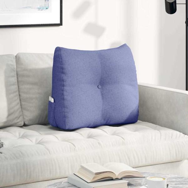ARDEBO.de - Rücken Kissen Jeans blau 60 x 24 x 50 cm Stoff