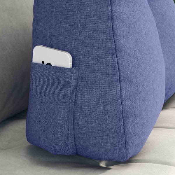 Rücken Kissen Jeans blau 60 x 24 x 50 cm Stoff