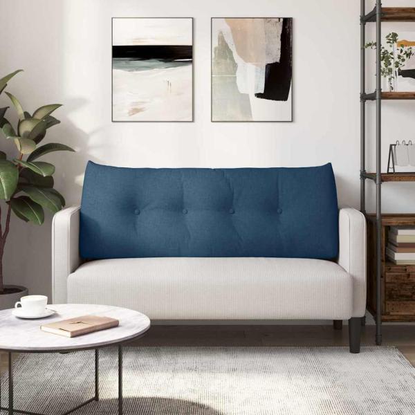 Rücken Kissen Blau 120 x 24 x 50 cm Stoff