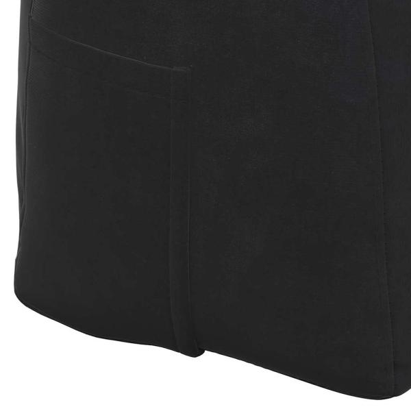 Rückenkissen Schwarz 120 x 24 x 50 cm Samt