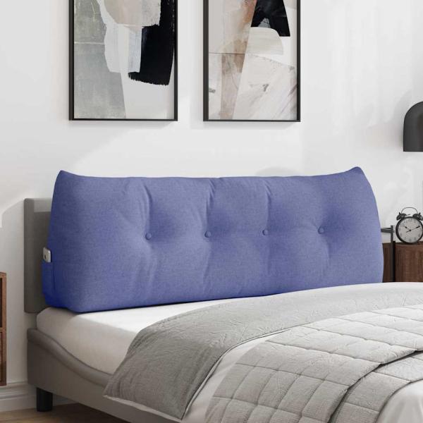 ARDEBO.de - Rücken Kissen Jeans blau 140 x 24 x 50 cm Stoff