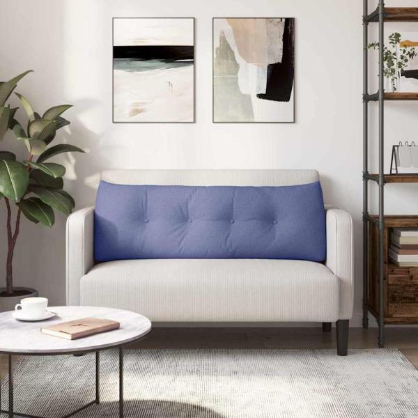 Rücken Kissen Jeans blau 140 x 24 x 50 cm Stoff