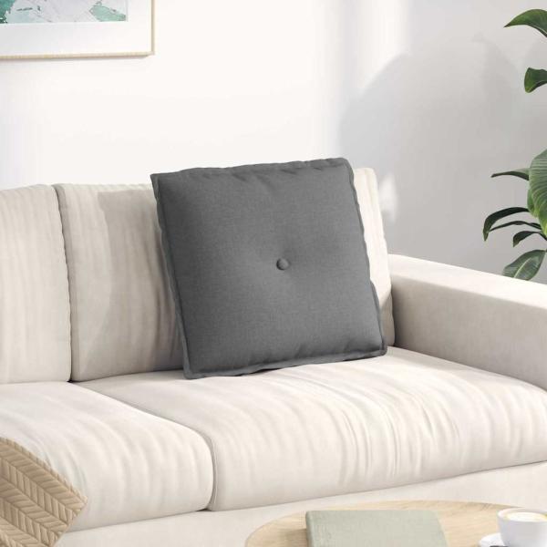 ARDEBO.de - Rückenkissen Dunkelgrau 50 x 19 x 45 cm Stoff