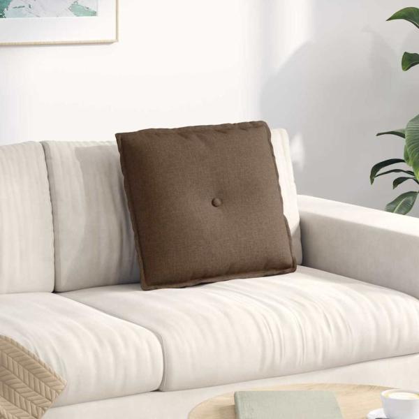 ARDEBO.de - Rückenkissen Braun 50 x 19 x 45 cm Stoff