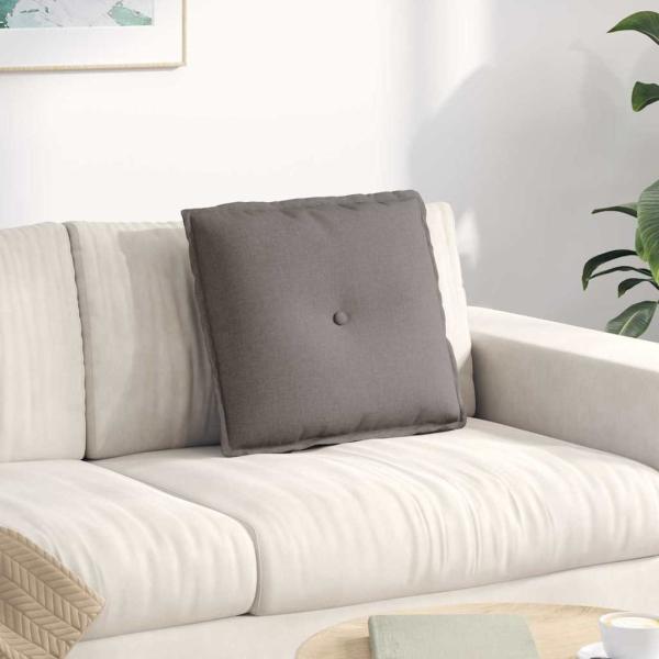 ARDEBO.de - Rückenkissen Taupe 50 x 19 x 45 cm Stoff