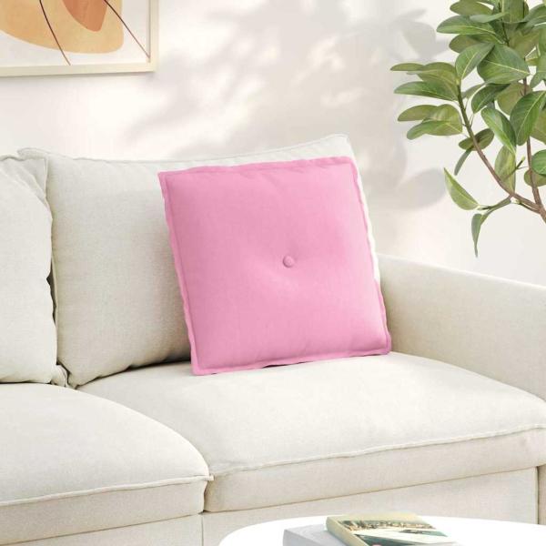 ARDEBO.de - Rückenkissen Rosa 50 x 19 x 45 cm Stoff