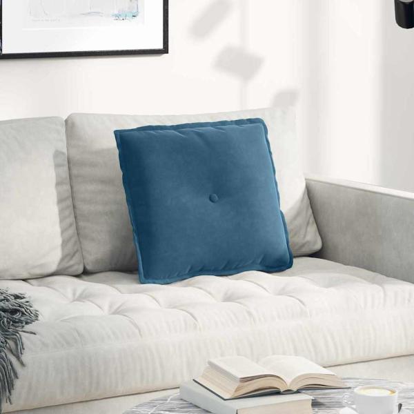 ARDEBO.de - Rückenkissen Blau 50 x 45 cm Cordstoff